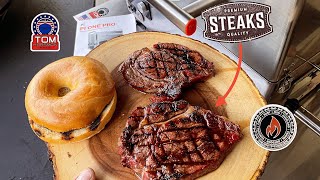 PI-One Pro Battery Operated Pellet Smoker-Grill! / Smoke and Seared Steak!