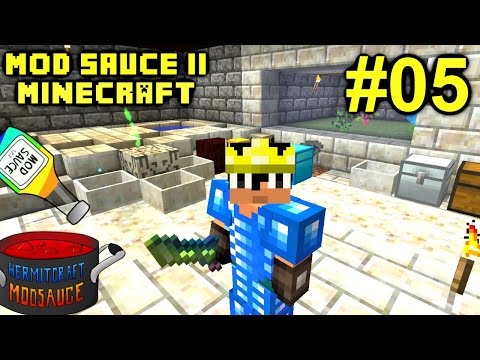 Minecraft Mods - Mod Sauce II Ep. 05 - Epic Weapons & Wither !!! ( HermitCraft Modded )