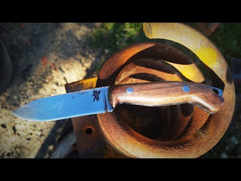 Cómo forjar cuchillo con acero reciclado de suspensión 5160