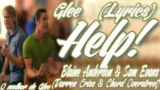 Glee - Help! (Lyrics)