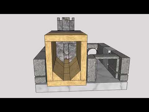 3D animation of building up the Batch Rocket Stove