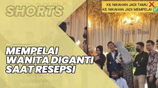 Mempelai Wanita Diganti Sahabat Pengantin Pria saat Resepsi, Pakai Daster dan Kerudung Istrinya