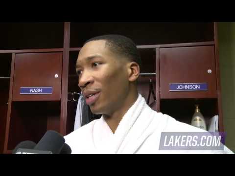 Wesley Johnson Postgame Interview | Celtics vs Lakers | February 22, 2015 | NBA 2014-15 Season
