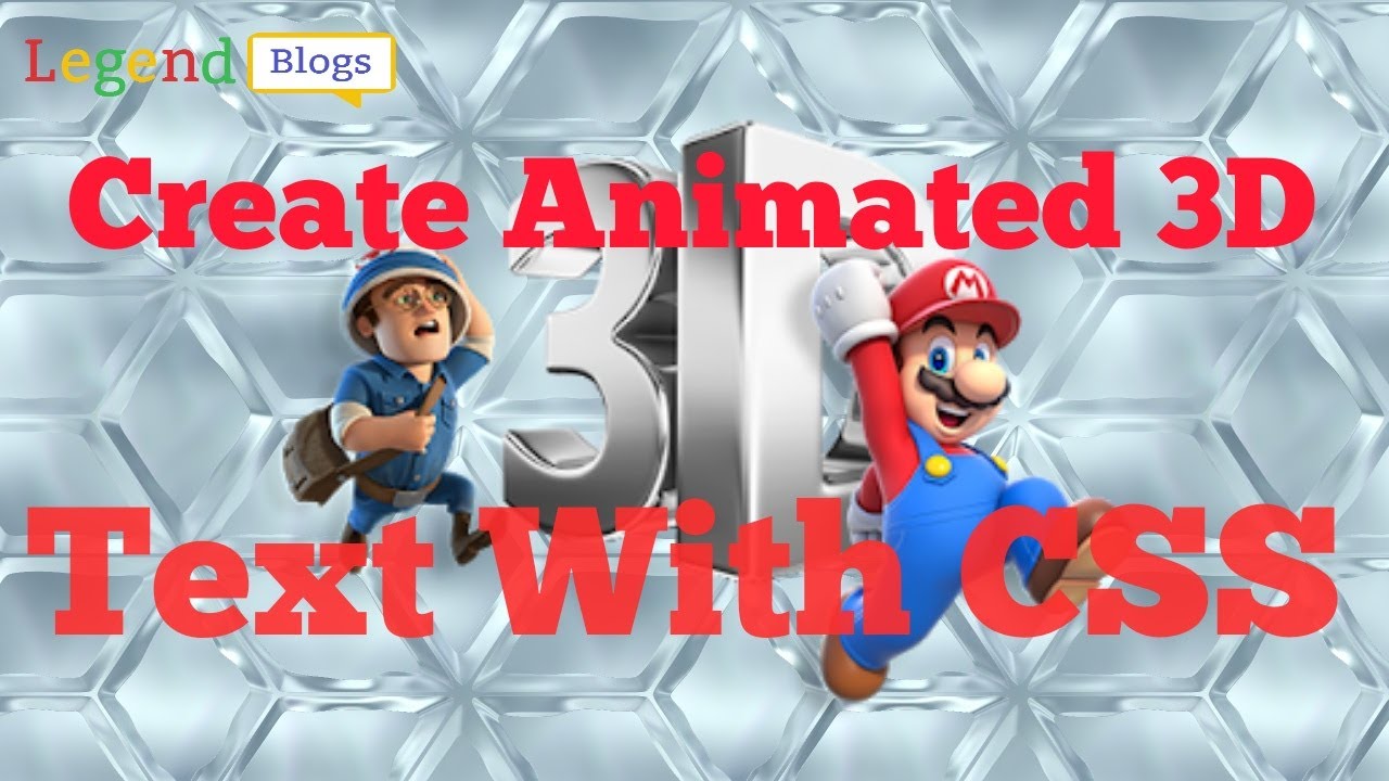 How to create 3D Animated Logo with text | HTML CSS