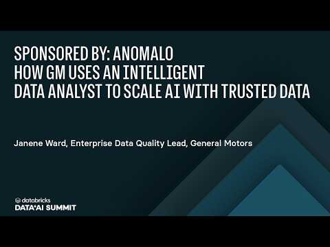 Watch: Scaling Data Quality for AI: GM's Intelligent Data Analyst Model