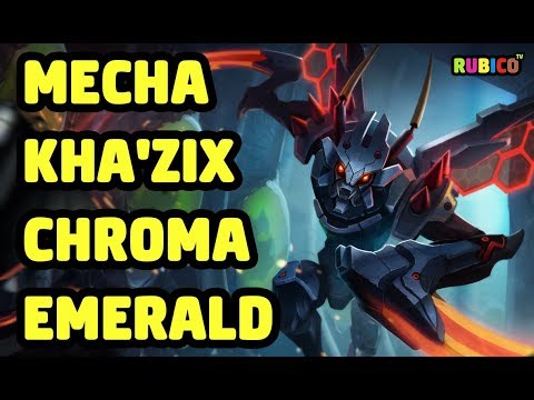 MECHA KHA'ZIX CHROMA EMERALD SKIN SPOTLIGHT - LEAGUE OF LEGENDS