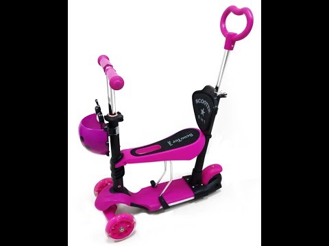 Самокат-беговел музыкальный 5 в 1 Божья Коровка, Sky scooter 5 in 1