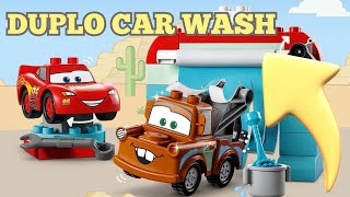 DUPLO Car Wash with Mater and Lightning McQueen (Toy Review)