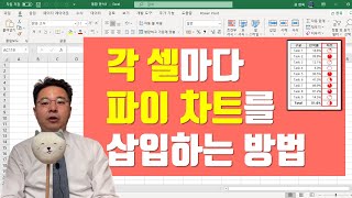 엑셀의 각 셀마다 파이(Pie) 차트 삽입하는 방법 | 엑셀러 권현욱