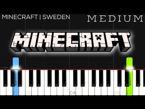 Minecraft - Sweden | MEDIUM Piano Tutorial | Arr. Kdielol