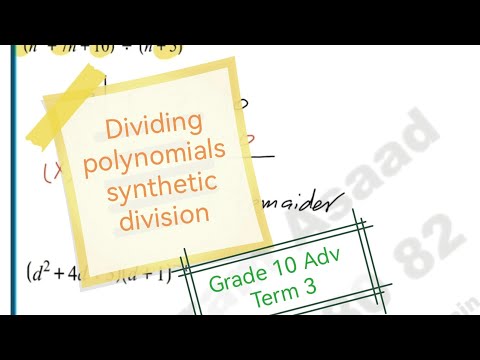 Dividing Polynomials