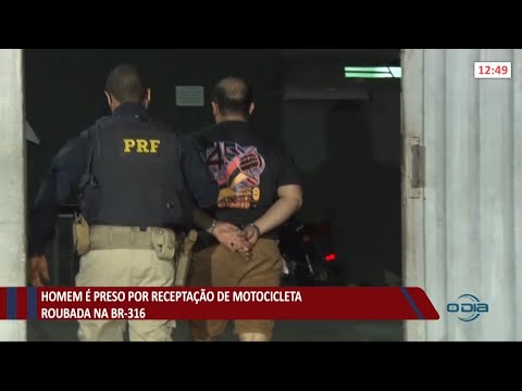 Homem é preso por receptação de motocicleta roubada na BR-316 09 07 2021