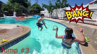 Chloe and Jude Enjoy The Pool On This Hot Summer Day | Jude is so Funny | Must watch!