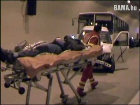 Mentési gyakrolat az M6 alagútjában