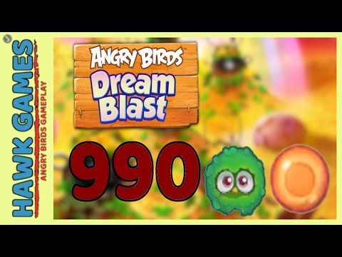 Angry Birds Dream Blast Level 990 Extreme - Walkthrough, No Boosters
