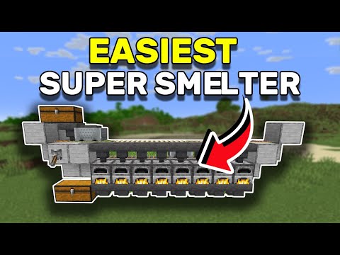 EASIEST Super Smelter Minecraft Java & Bedrock 1.21+