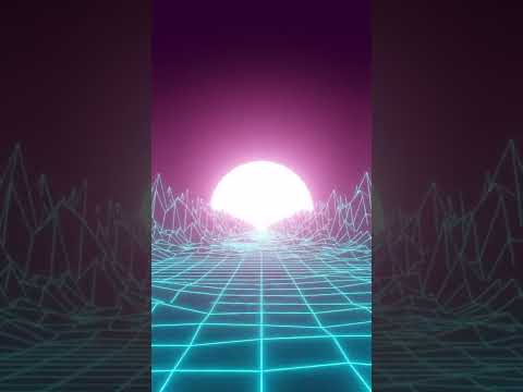 Wednesday practice Synthwave loop 80's Style Animation | Blender 3.2