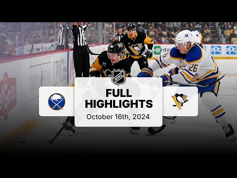Sabres at Penguins | October 16, 2024 | NHL Full Game Highlights