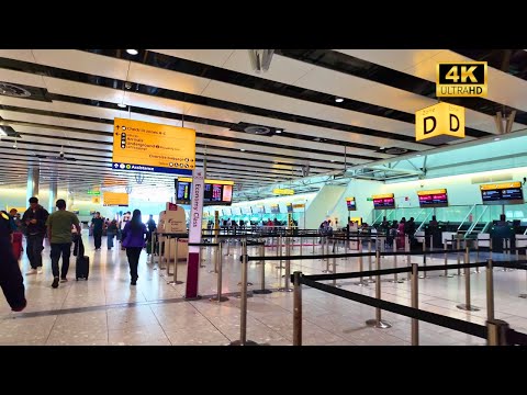 Heathrow Terminal 4 Departures Walkthrough | Check-in to Gates (4K)