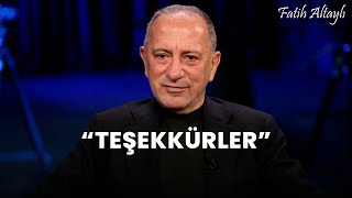 Fatih Altaylı: "Teşekkürler"