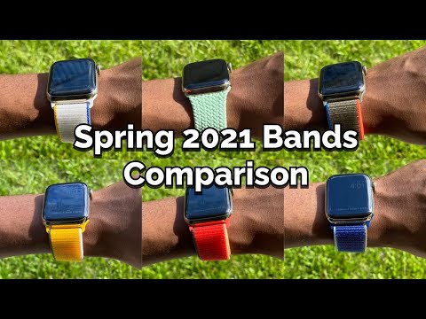Spring 2021 Apple Watch Bands - Comparing Colors Side by Side in Natural & Ambient Lighting