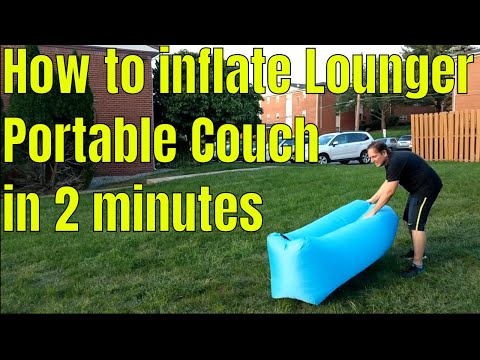 How to inflate Lounger Portable Couch in 2 minutes