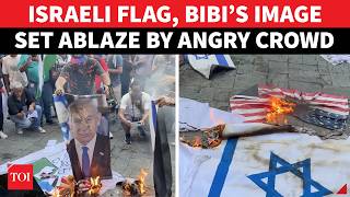 SHOCK VIDEO: Israeli Flag KICKED And BURNT, Netanyahu ‘Torched’ By Angry Protesters In U.S. Backyard
