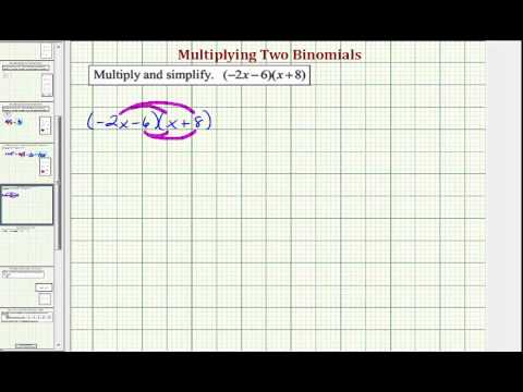 Find The Product of Two Binomials  (09x-52)