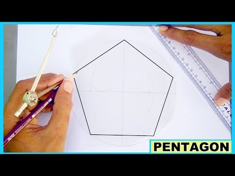 how to draw pentagon without using protractor