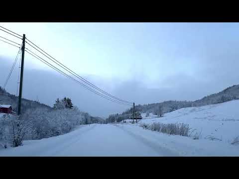 Norway’s Frozen Majesty: Peaceful Silent Drive Through Snow-Covered Fjords Villages | 4K
