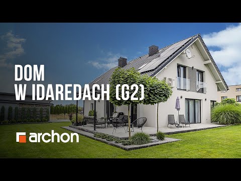 Wygodny dom z poddaszem użytkowym - Dom w idaredach (G2) - ARCHON+ Projekty Domów #dom #projektdomu