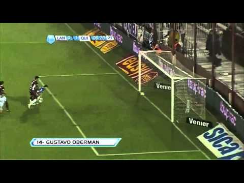 Gol de Oberman Lanús 0   Quilmes 1 Fecha 7 Torneo Final 2013 GolesYa.Com