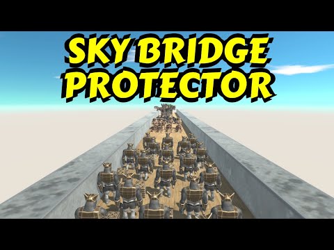 Ghor Hammering all UNITS on wooden sky bridge in Animal Revolt Battle Simulator