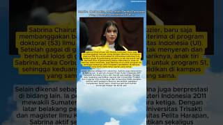 Download lagu istri cantik Dedy Corbuzier yang tempuh pendidikan S3 di UI #deddycorbuzier #sabrina #shorts #short mp3