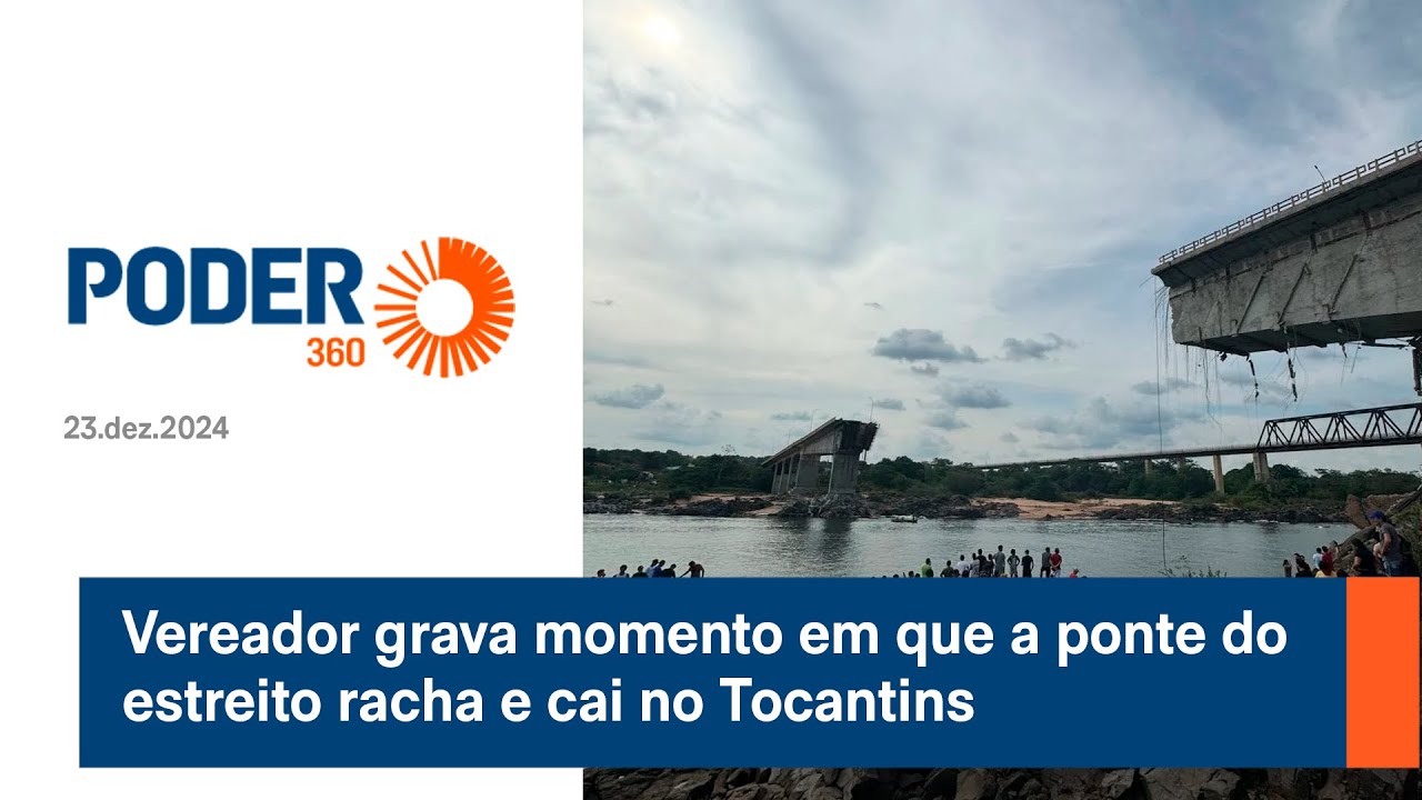 Vereador grava momento em que a ponte do estreito racha e cai no Tocantins