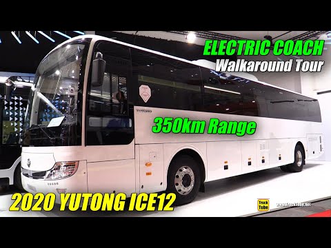 Thumbnail for 2020 Yutong ICE12 Electric Coach 350km Range - Exterior Interior Walkaround by Yutong