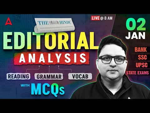The Hindu Analysis | 2 Jan 2026 | Reading, Grammar, Vocab, MCQs | The Hindu Editorial Analysis