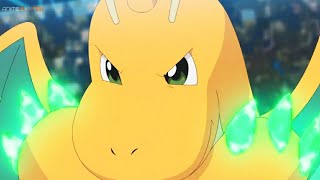 Ash's draganite vs korinna meinshao, Pokemon journey's episode