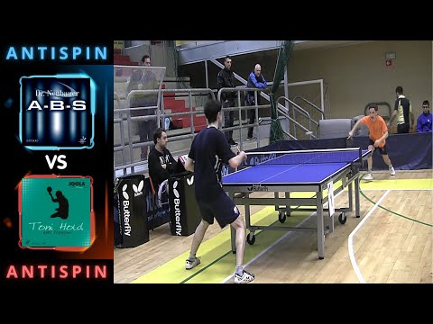 Antispin ATTACK vs Antispin/Long Pimples DEFENSE - highlights