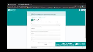 How to submit Faculty Forms Online