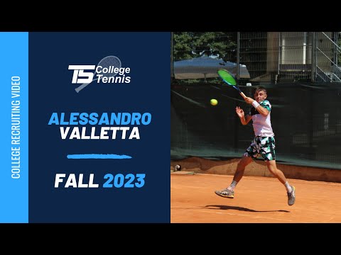 Alessandro Valletta College Tennis Recruiting Video Fall 2023