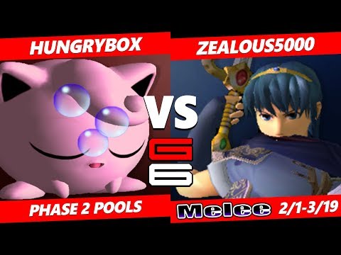Genesis 6 SSBM - Liquid'Hungrybox (Jigglypuff) VS Zealous5000 (Marth) Smash Melee R2 Pools
