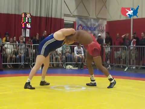 University Freestyle Final 120kg Match 1 - Zach Rey vs. Jarod Trice