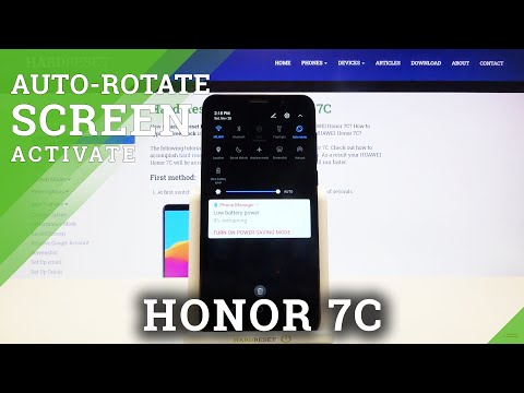 How to Enable Automatic Screen Rotation in HUAWEI Honor 7C - Rotate Display Function