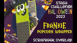 Frankie Popcorn Wrapper Paper Craft | 2023 Halloween Craft Stash Challenge #6
