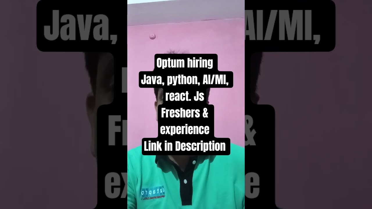 Optum Hiring 2025 | Software Engineer (AI/ML, Python, Java, ReactJS)#Bangalore Freshers & Exp