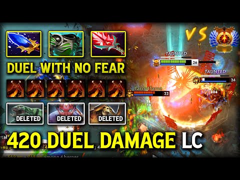 420 DUEL DAMAGE GOD OF WAR Legion Commander AC + Bloodthorn Build 100% Duel With No Fear DotA 2