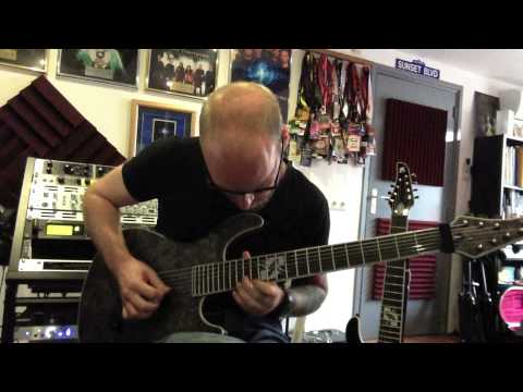 Recording the guitarsolo for Silver Moonlight