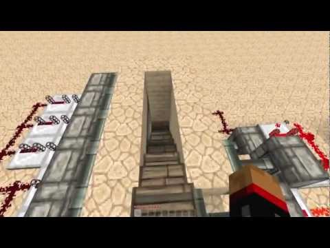 CNBMinecraft - Secret/Hidden Piston Stairs! v1 [Minecraft Redstone Tutorials]