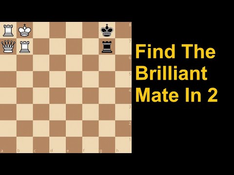 Белые делают ход и ставят мат в 2 хода.